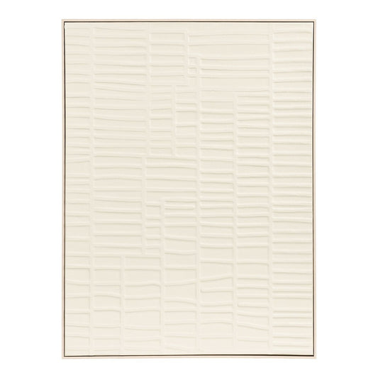 Ena Relief Wanddekoration, beige, 60x80 cm