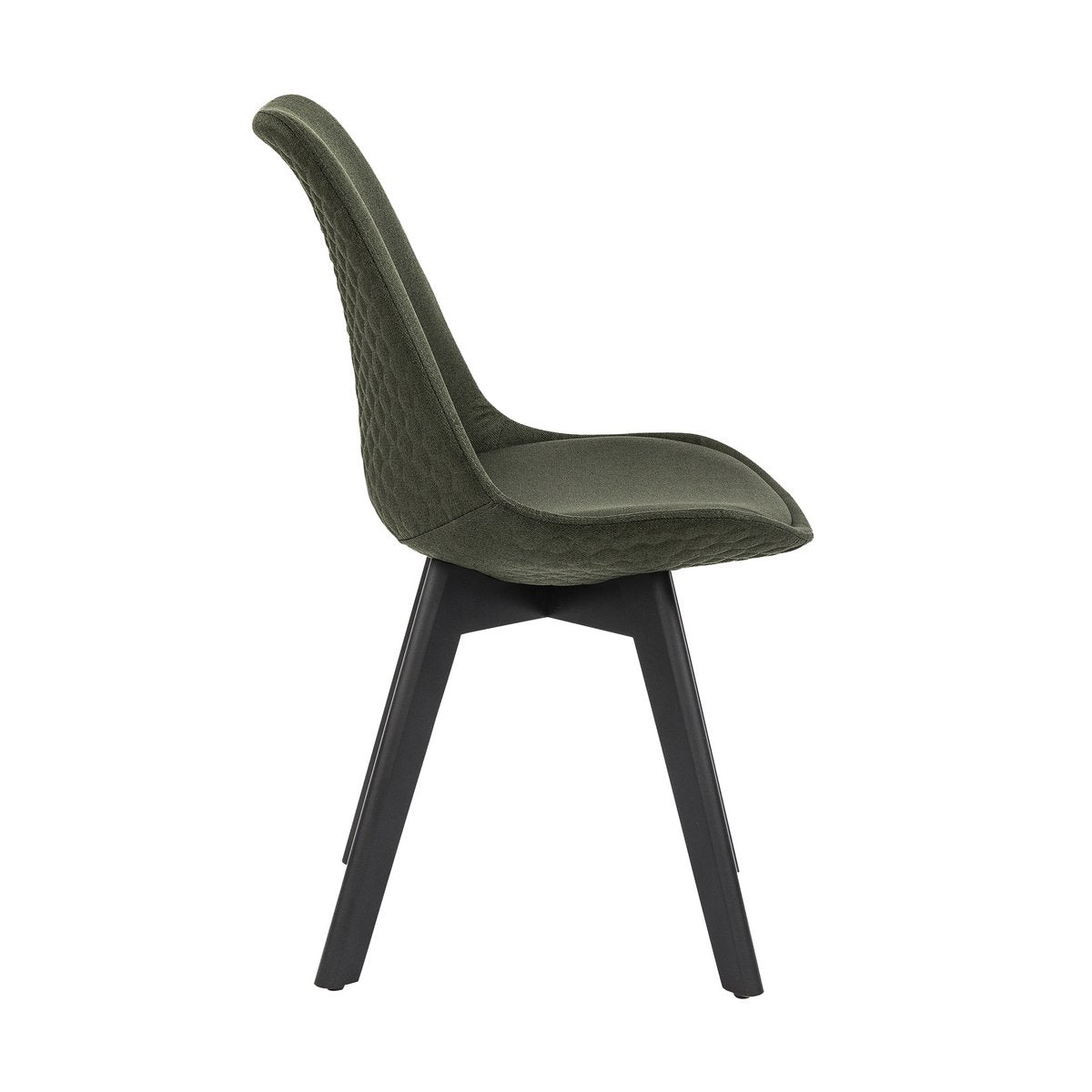 Chair set of 2 green textile