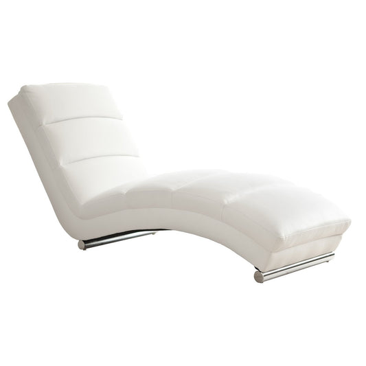 Relaxation lounger white imitation leather look