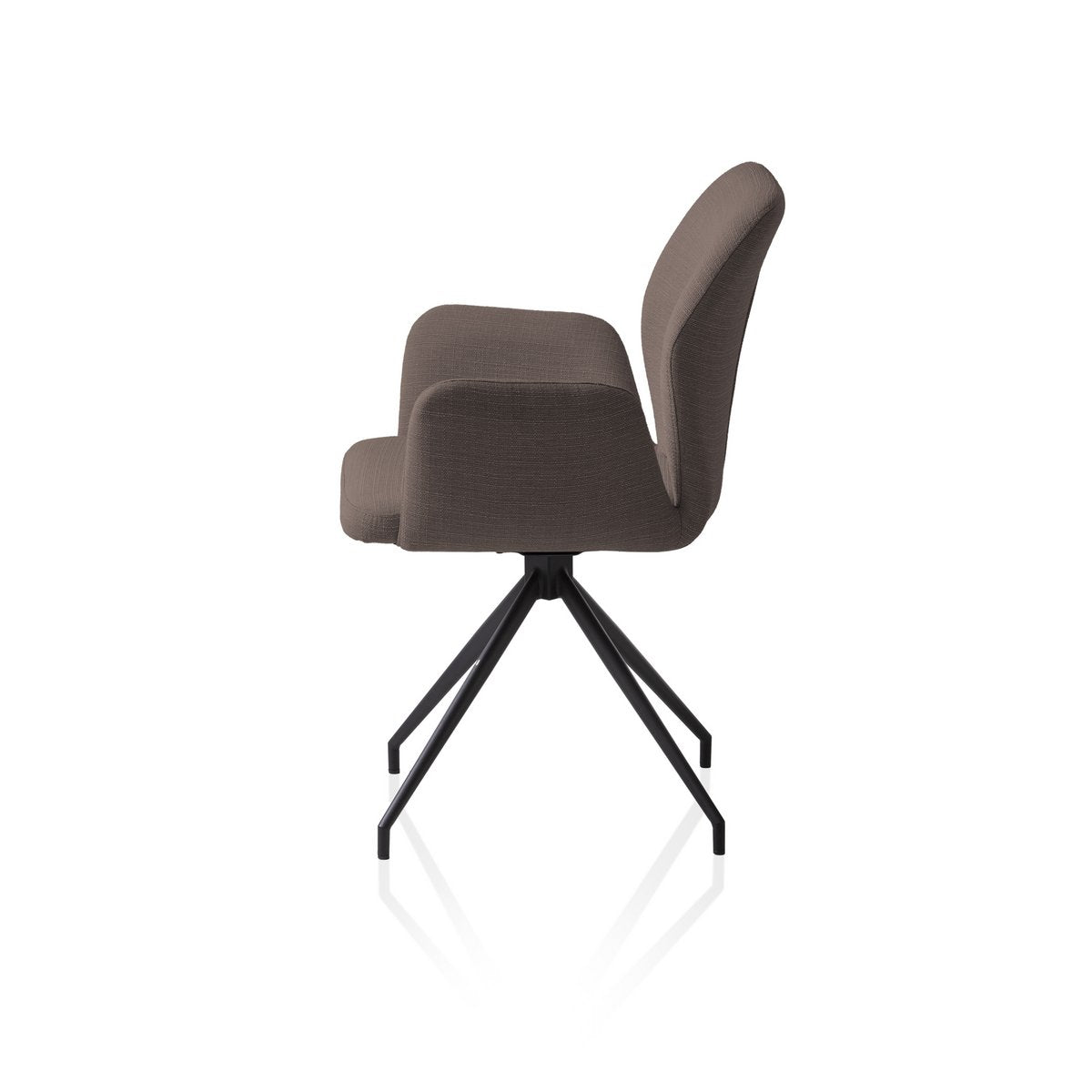 Armchair with 180° swivel function brown