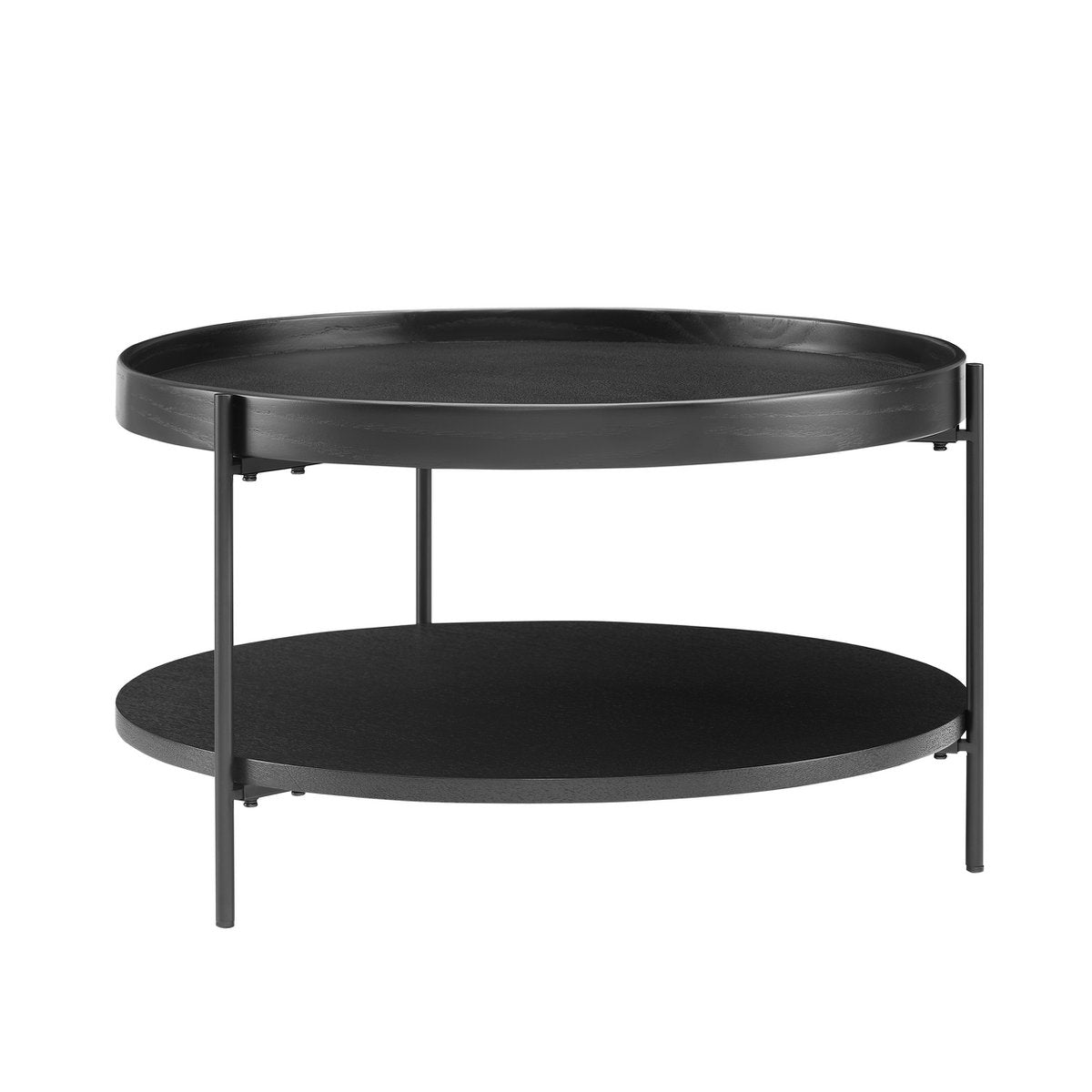 Coffee table set of 2 black