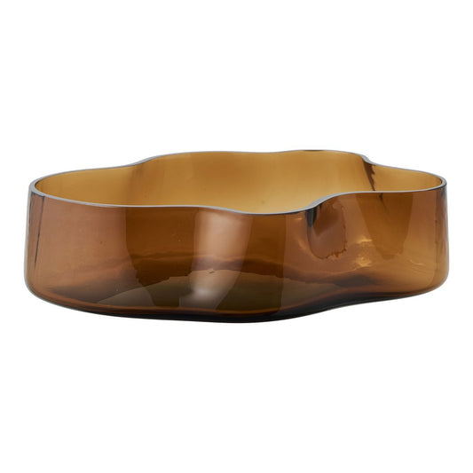 Tablett, Glas, rauchbraun, 29,5x24x7 cm