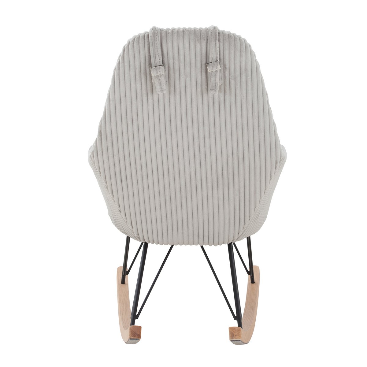Rocking chair Gray textured fabric