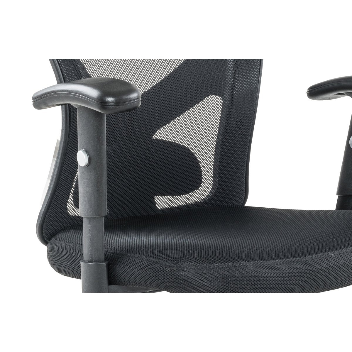 Black office chair with mesh headrests