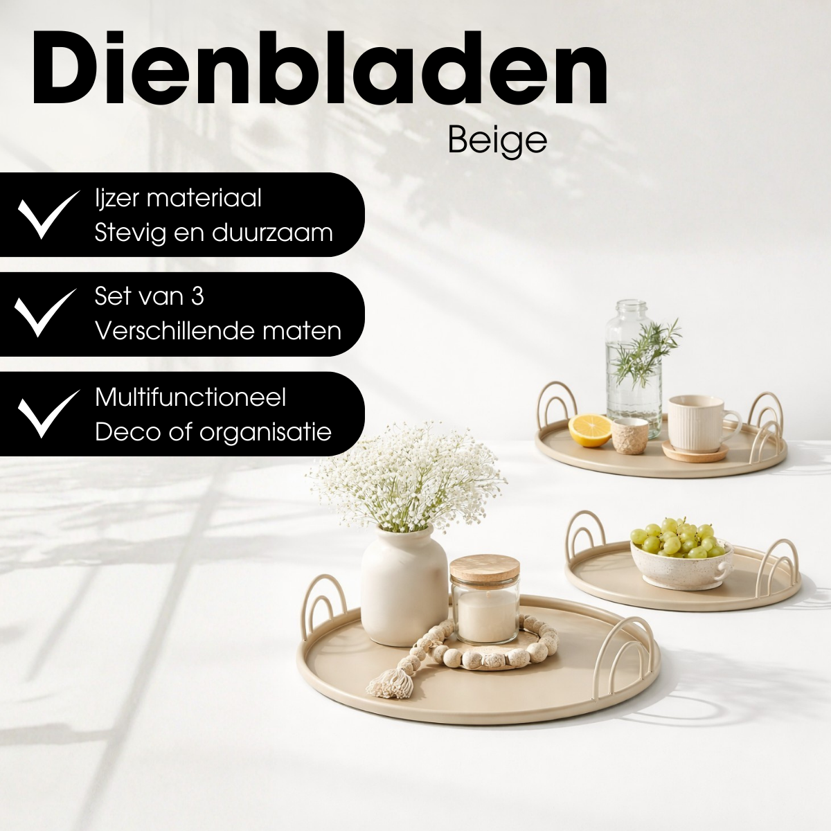 Tablett Beige Beige