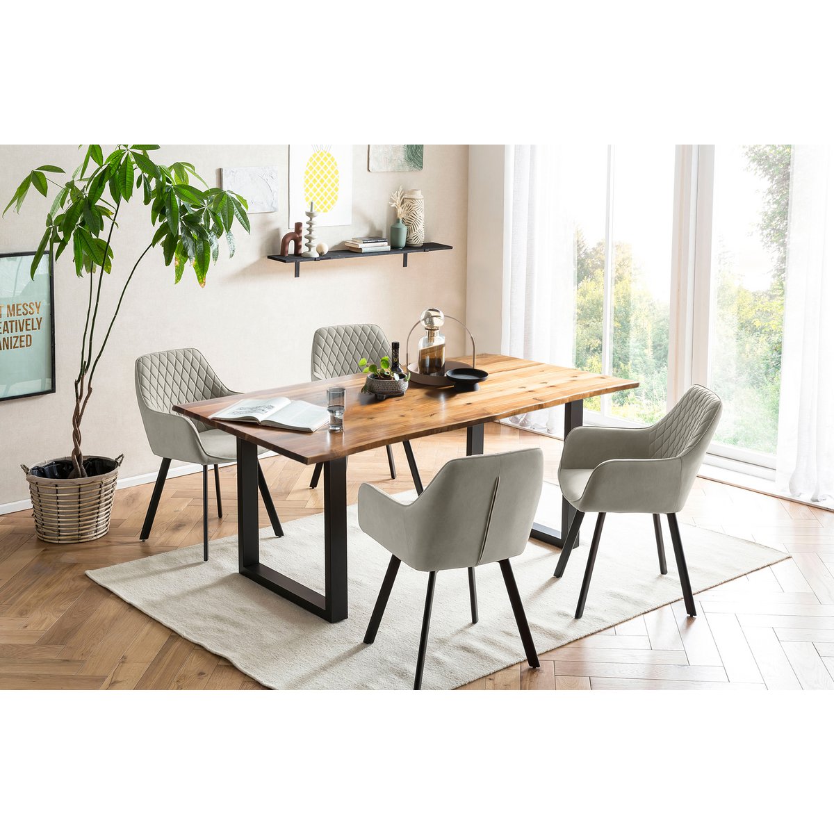 Dining group 5 pieces 160x85 cm
