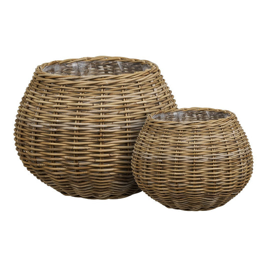 Melaka Korb, Kubu-Rattan, natur, 2er-Set