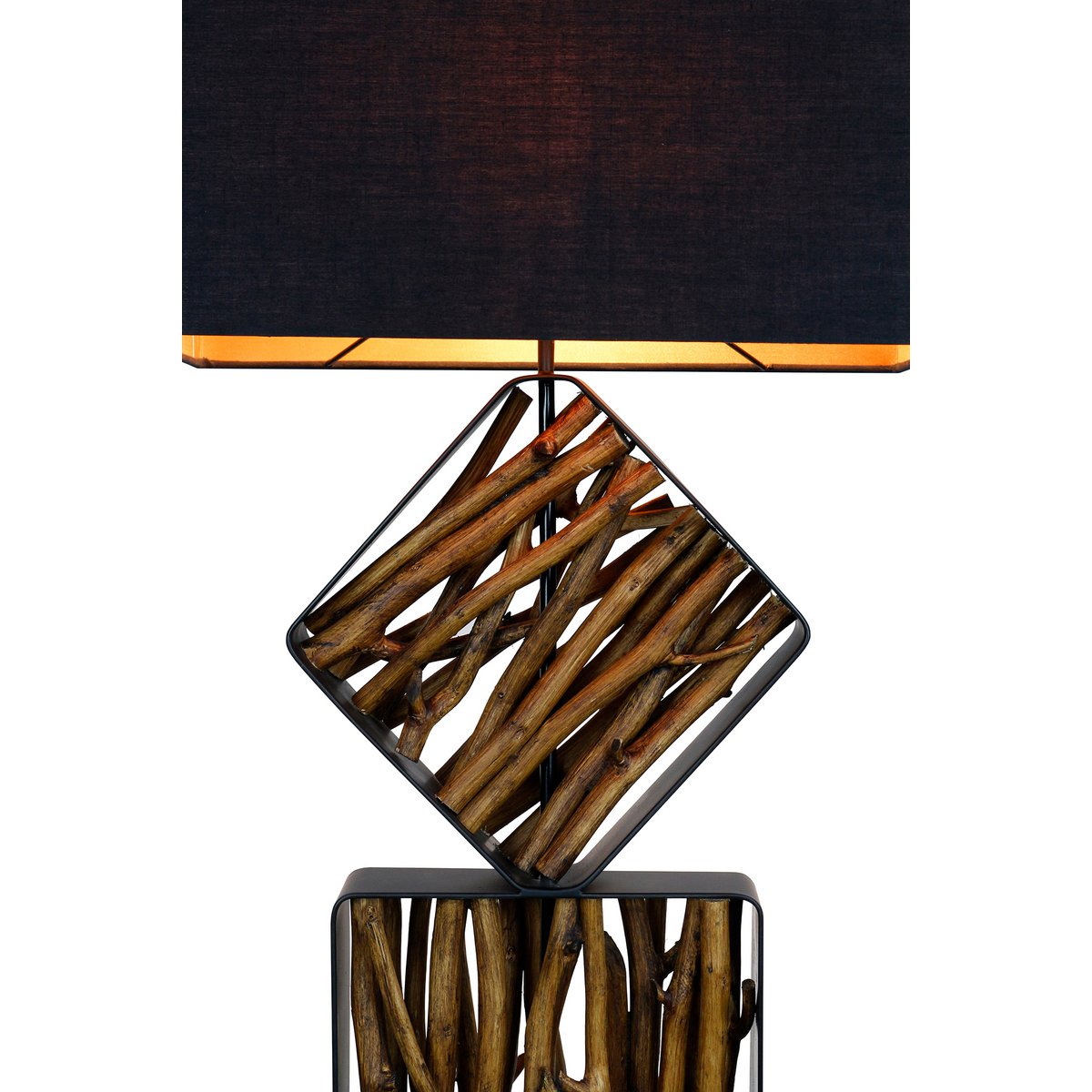 Floor lamp driftwood natural/black 155 cm
