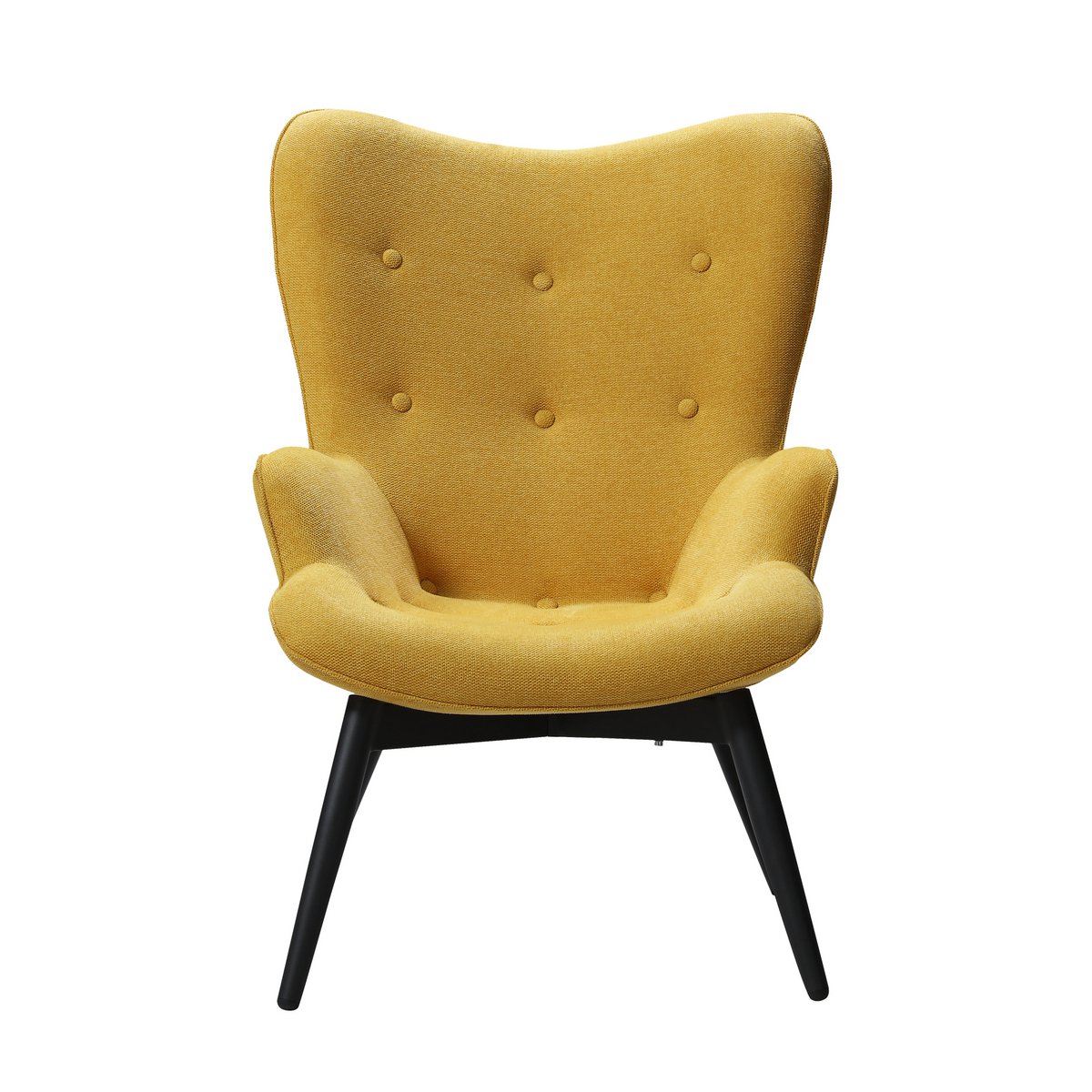 Armchair Yellow textured fabric