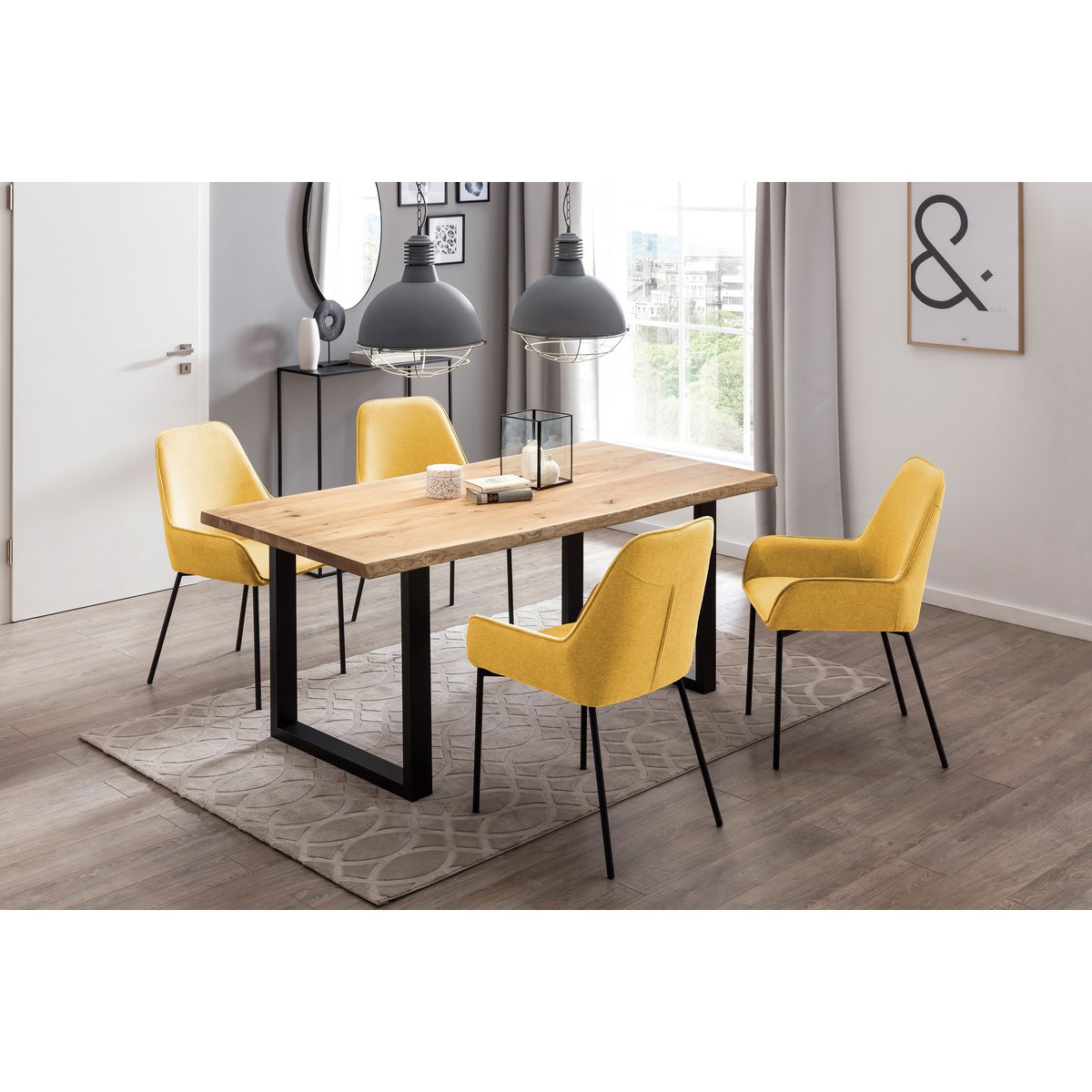 Dining table 180x90 cm made of oak