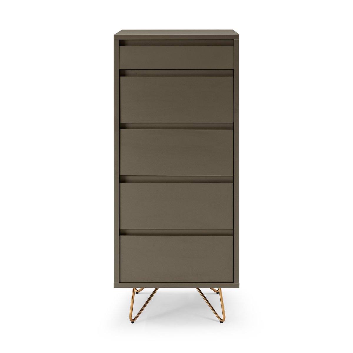 High chest of drawers with 4 drawers and 1 compartment, including mirror