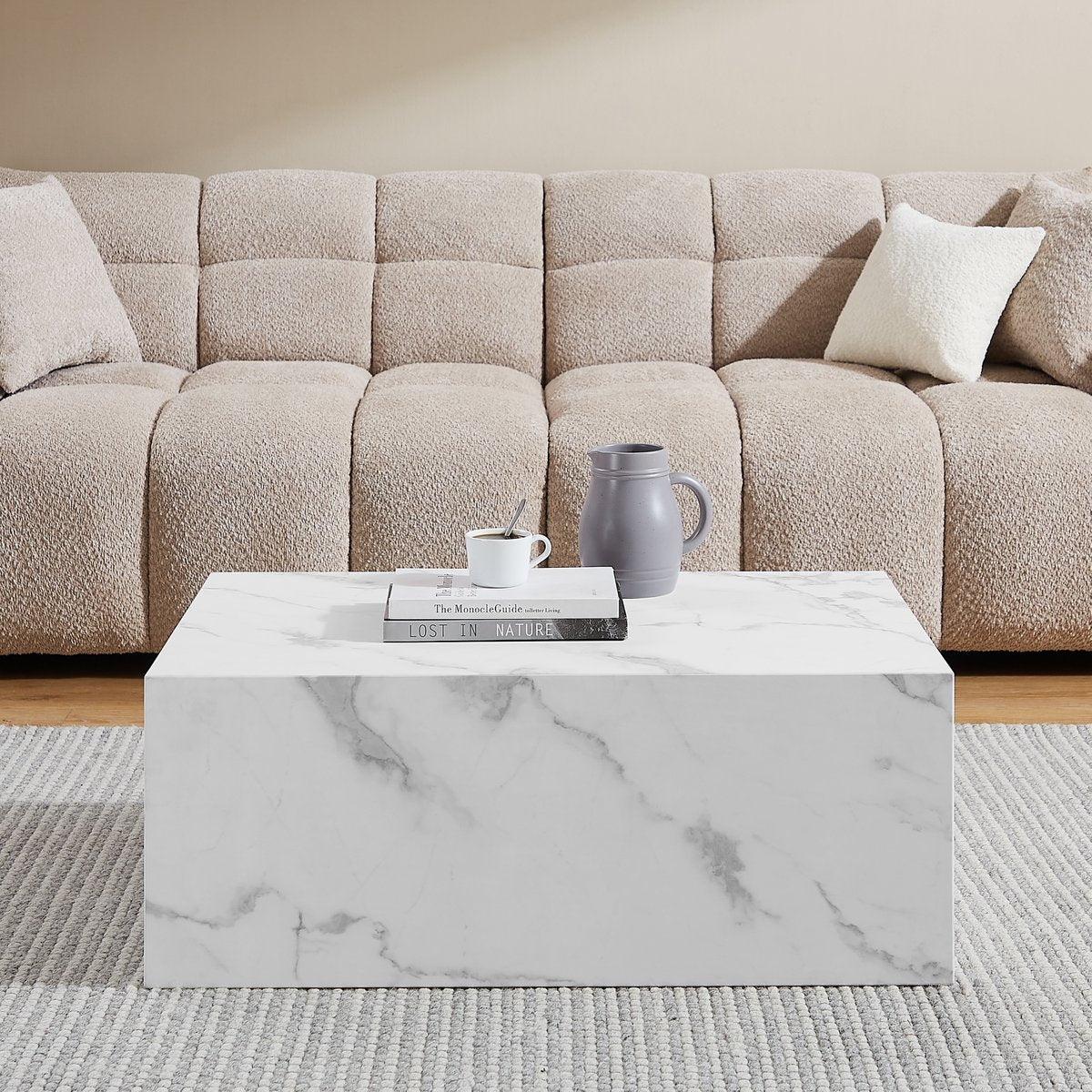 Coffee table white 90x60 cm