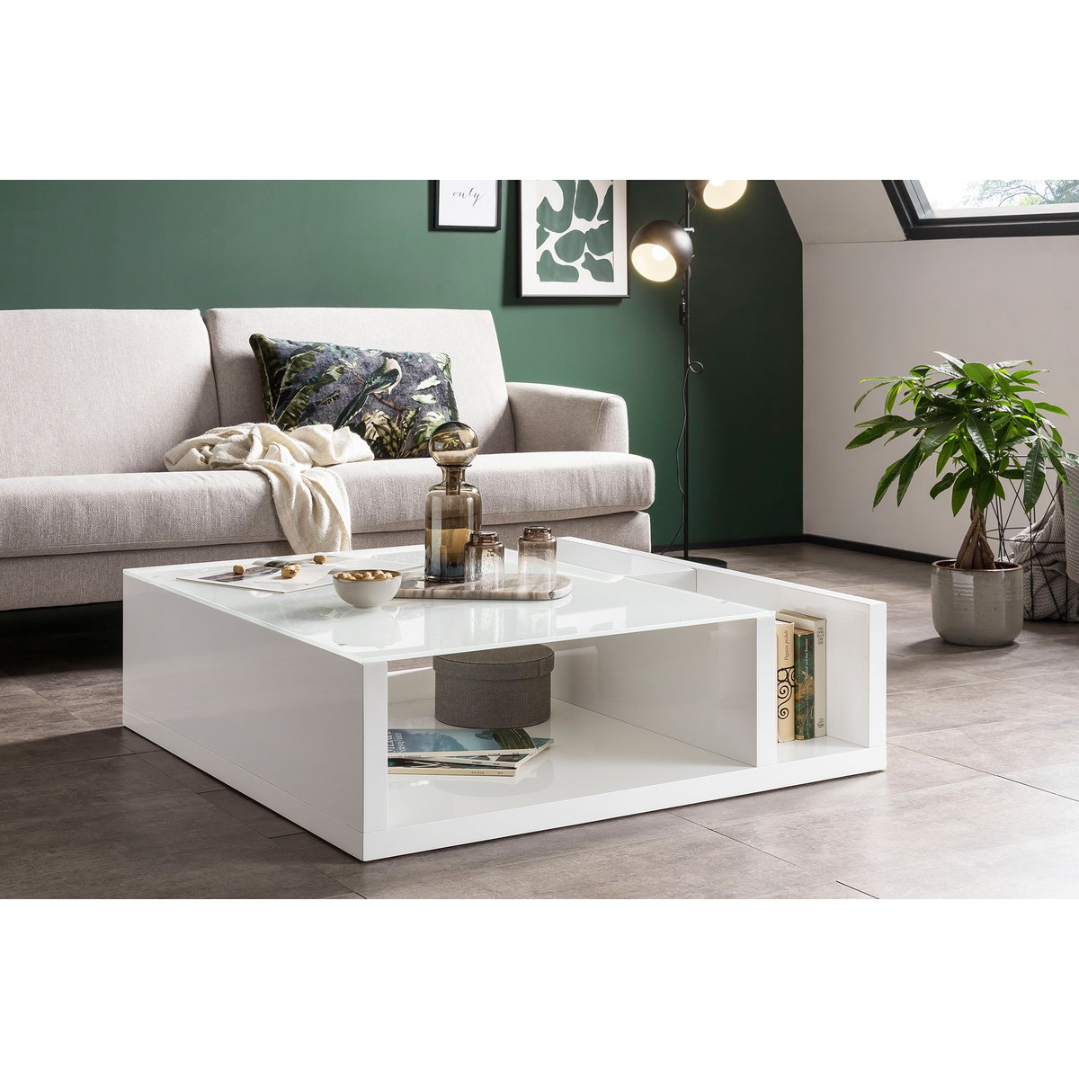 Coffee table white 100x100 cm