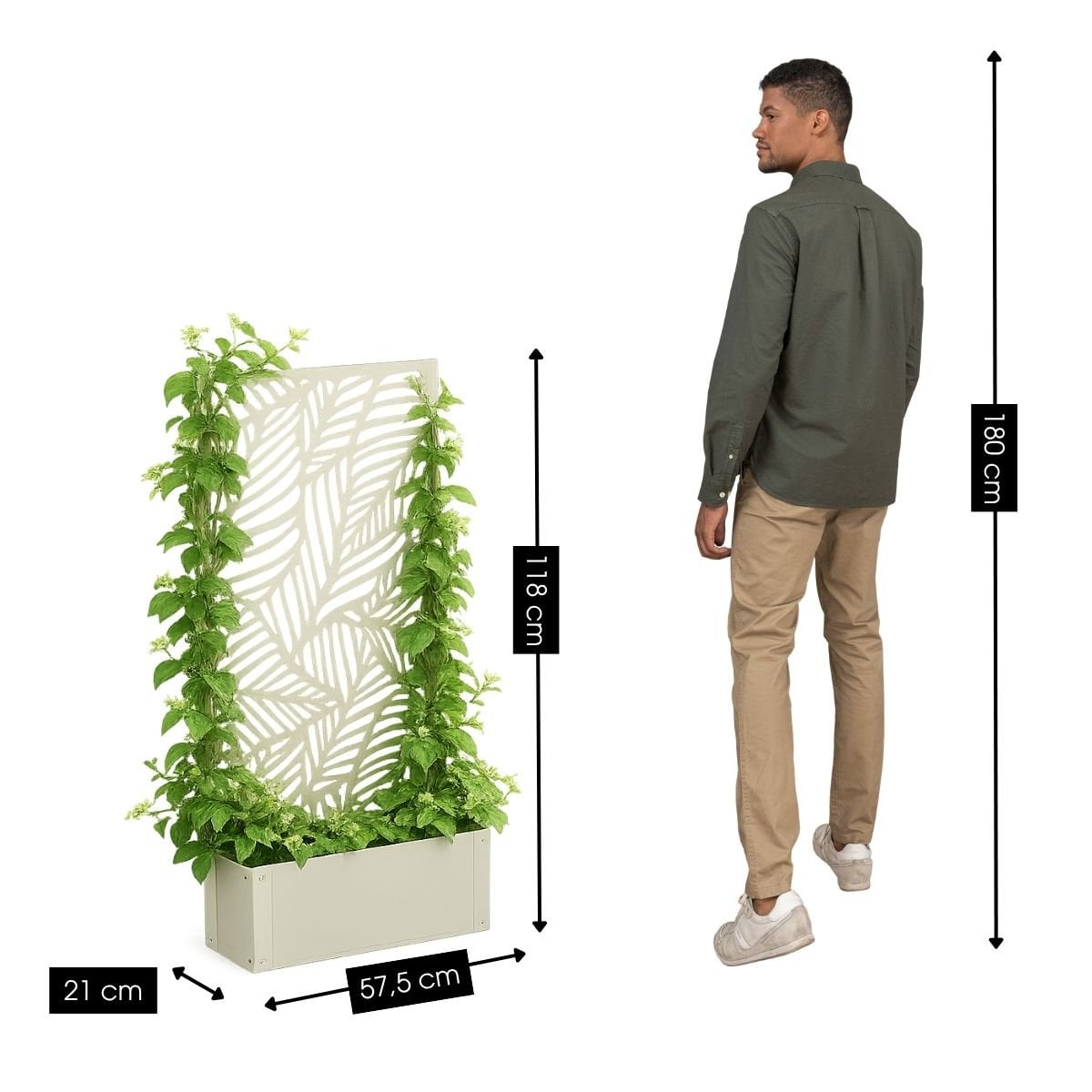 Pflanzenständer außen Sapri Offwhite
