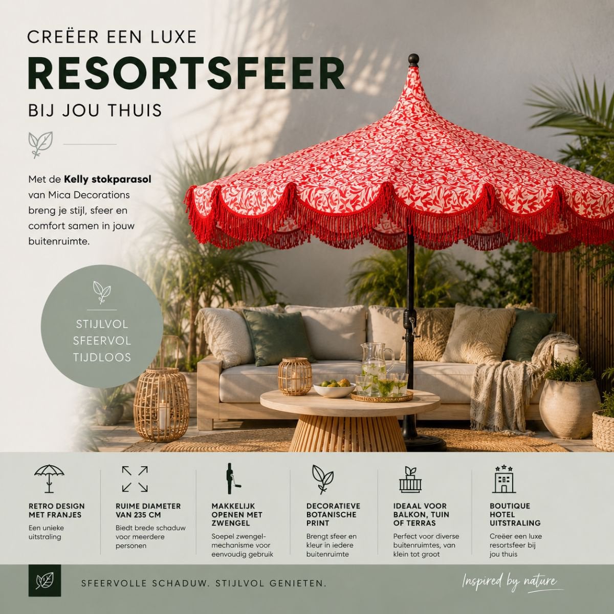 Sonnenschirm Kelly Rood