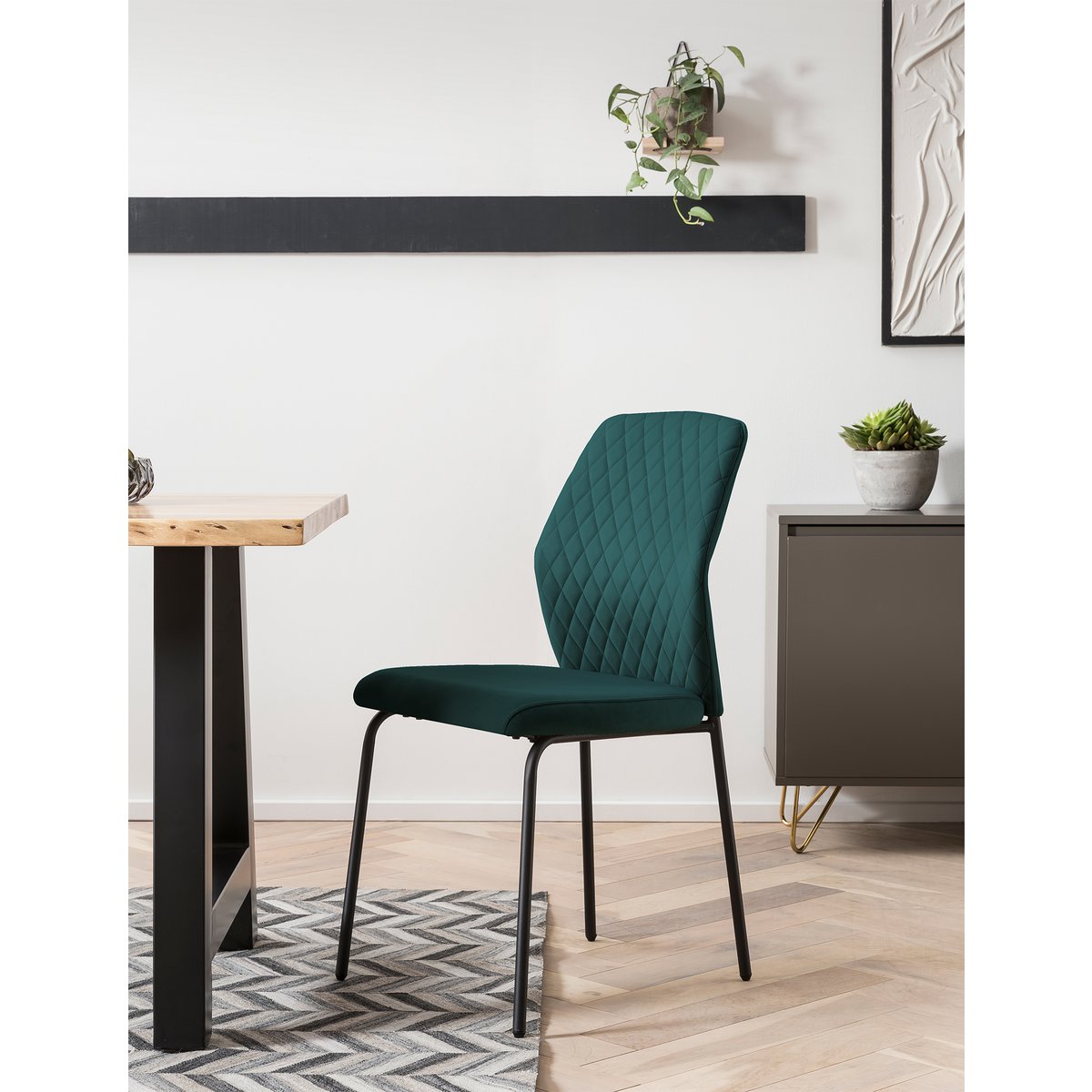 Chair set of 2 green