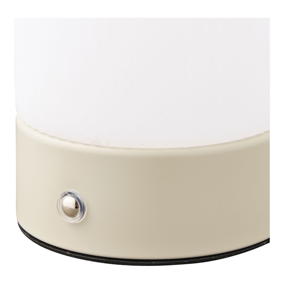 Ashford Tischleuchte, Metall/PE, wiederaufladbar, beige/weiß