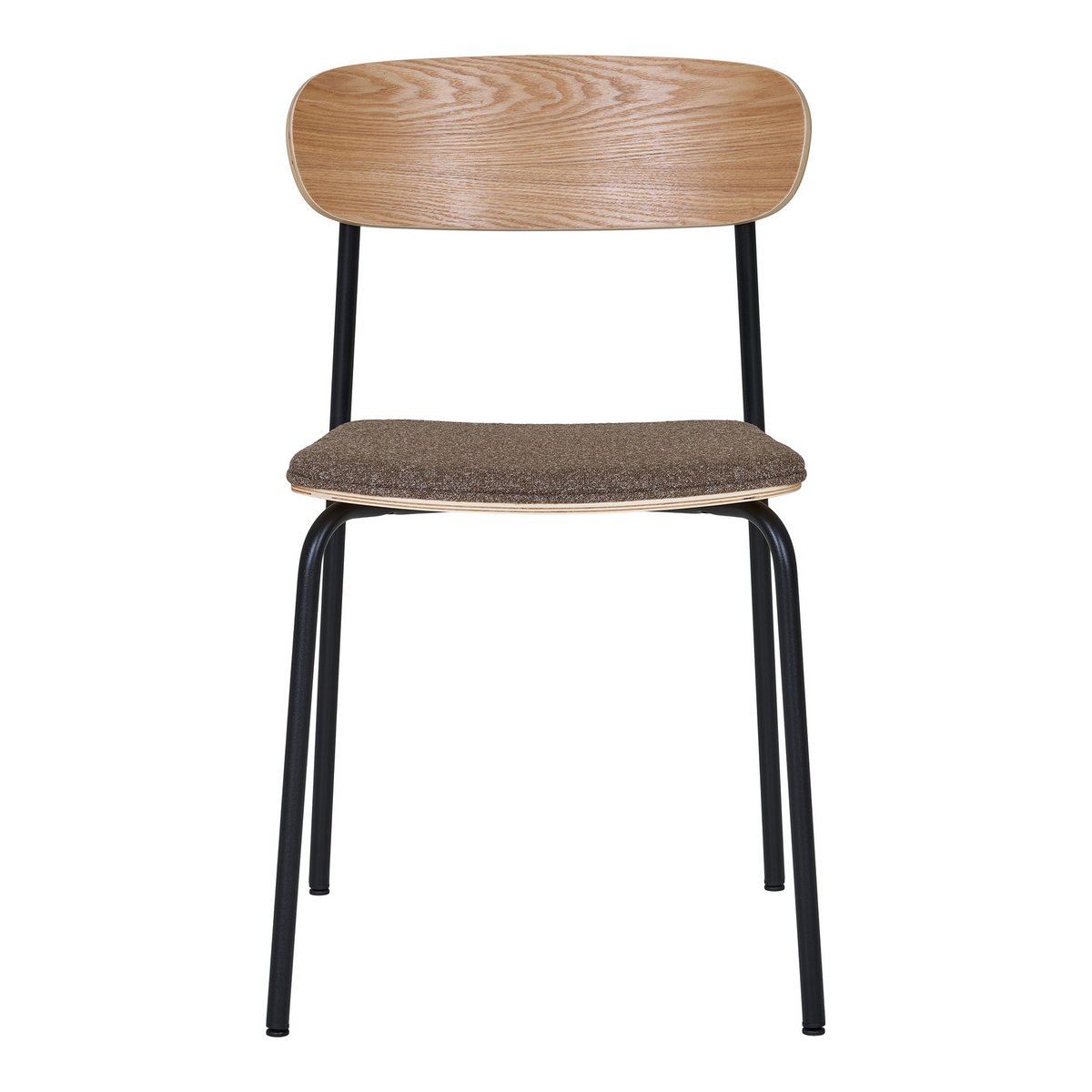 Estepona Esszimmerstuhl – Natur/Braun/Schwarz, 51 x 47 x 77 cm – 2er-Set