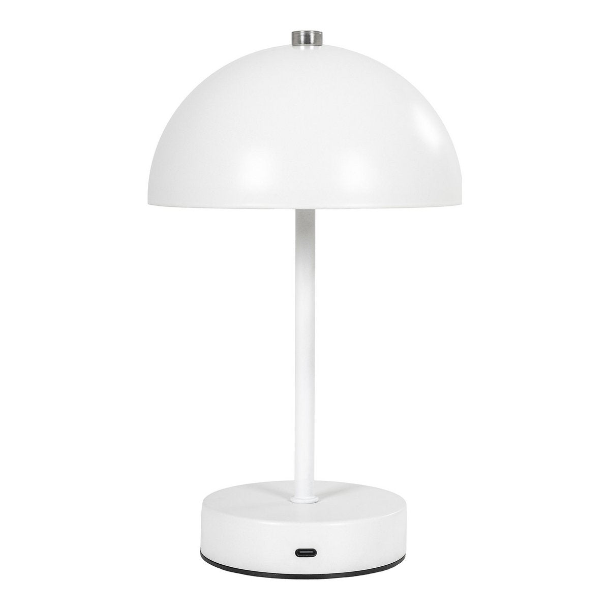 Holt LED-Tischlampe – Weiß, Metall, wiederaufladbar