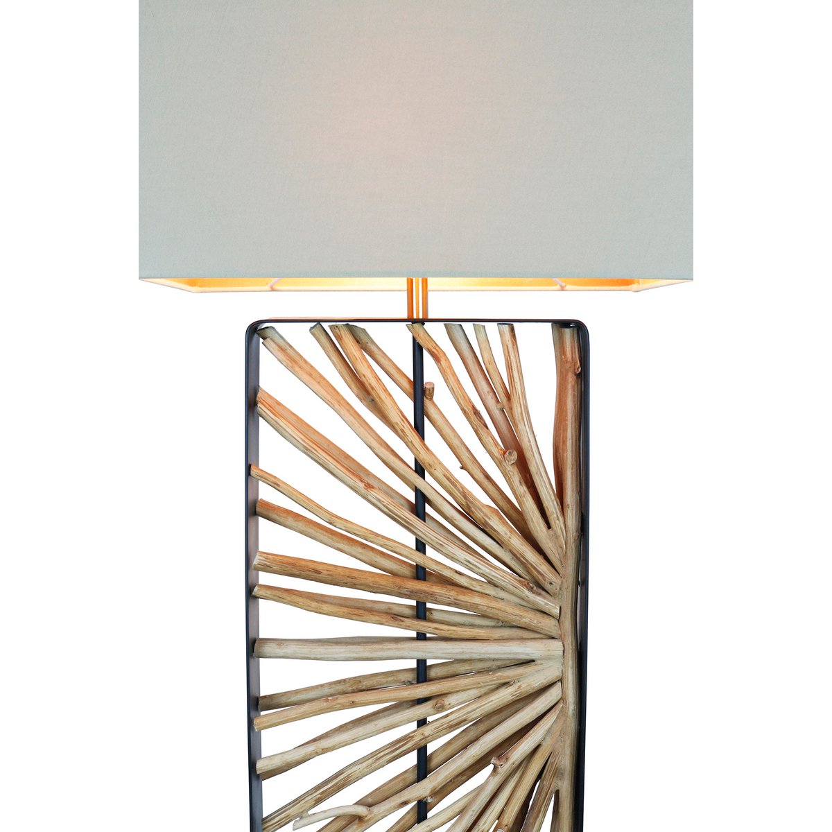 Floor lamp driftwood natural/beige 165 cm