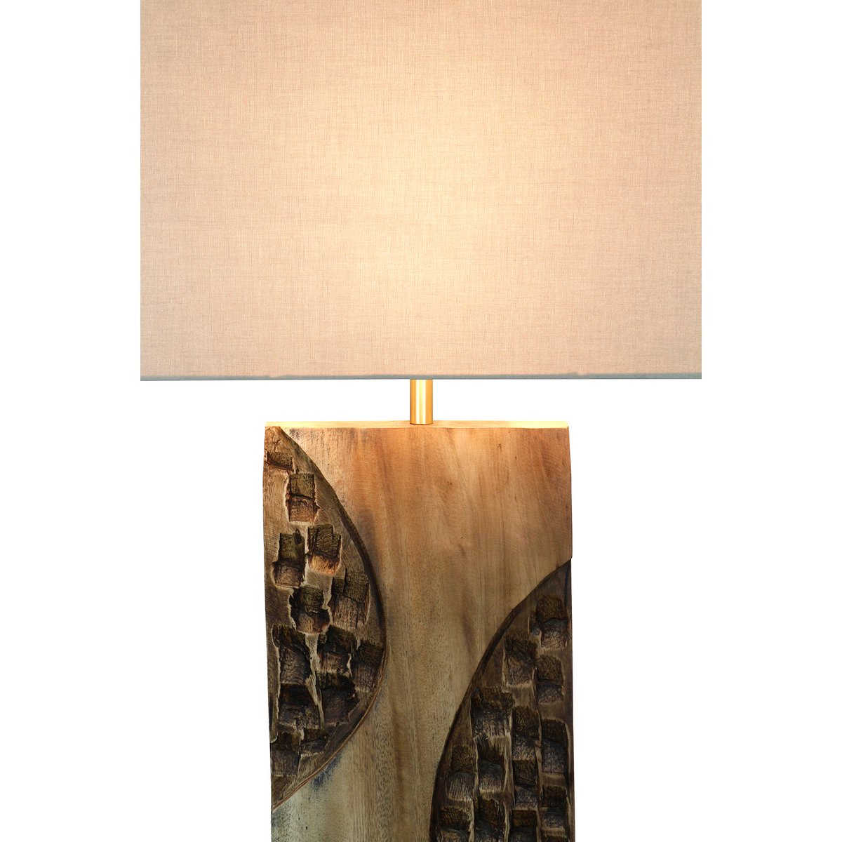 Stehleuchte Akazie/Leinen Natur 171 cm