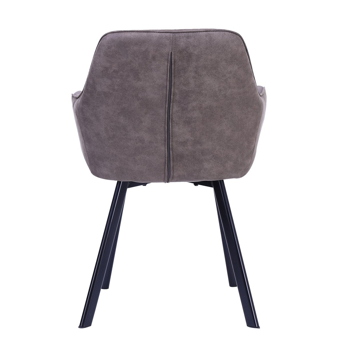 Set of 2 armchairs in taupe microfibre