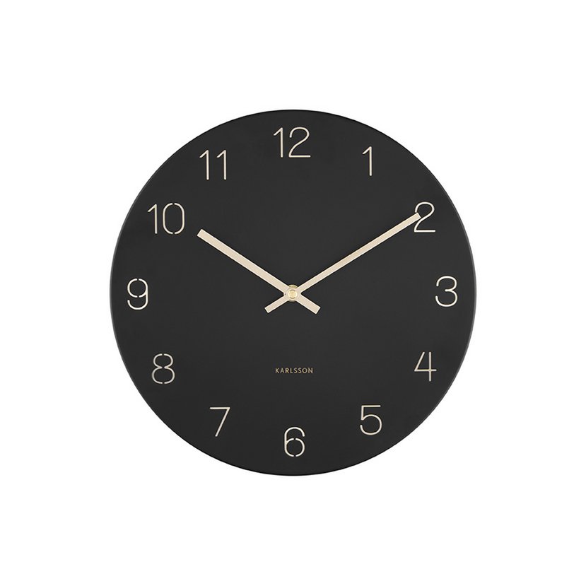Wanduhr-Charm mit gravierten Zahlen, klein