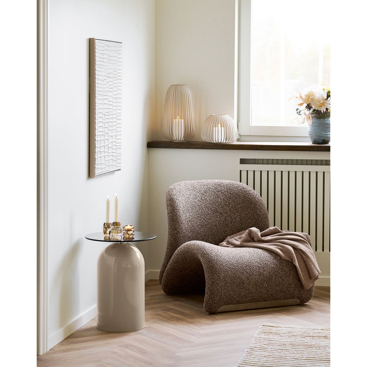 Puno-Plaid, Taupe, 130x156 cm