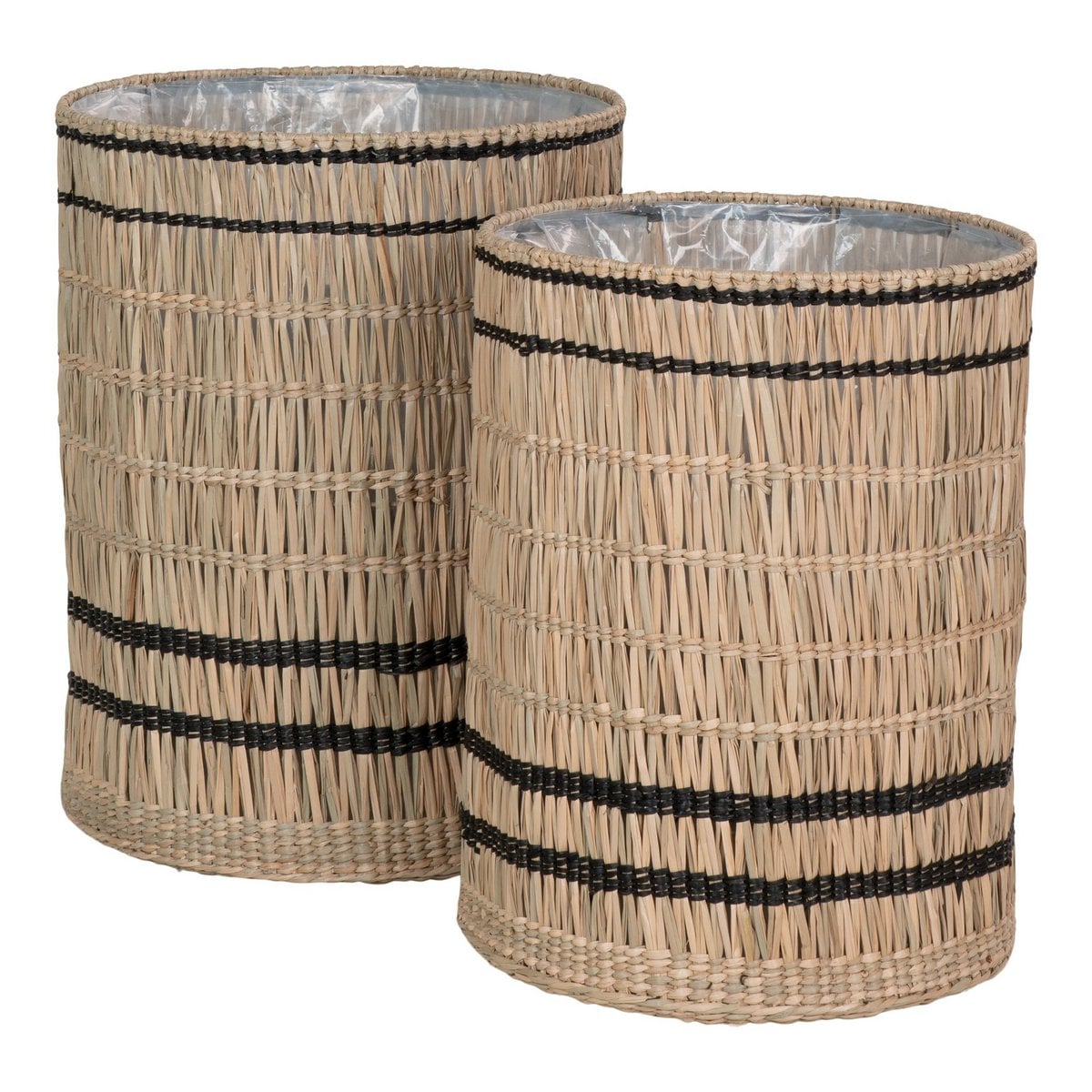 Vinh Planter - Pflanzgefäß, Seegras, rund, natur, 2er-Set