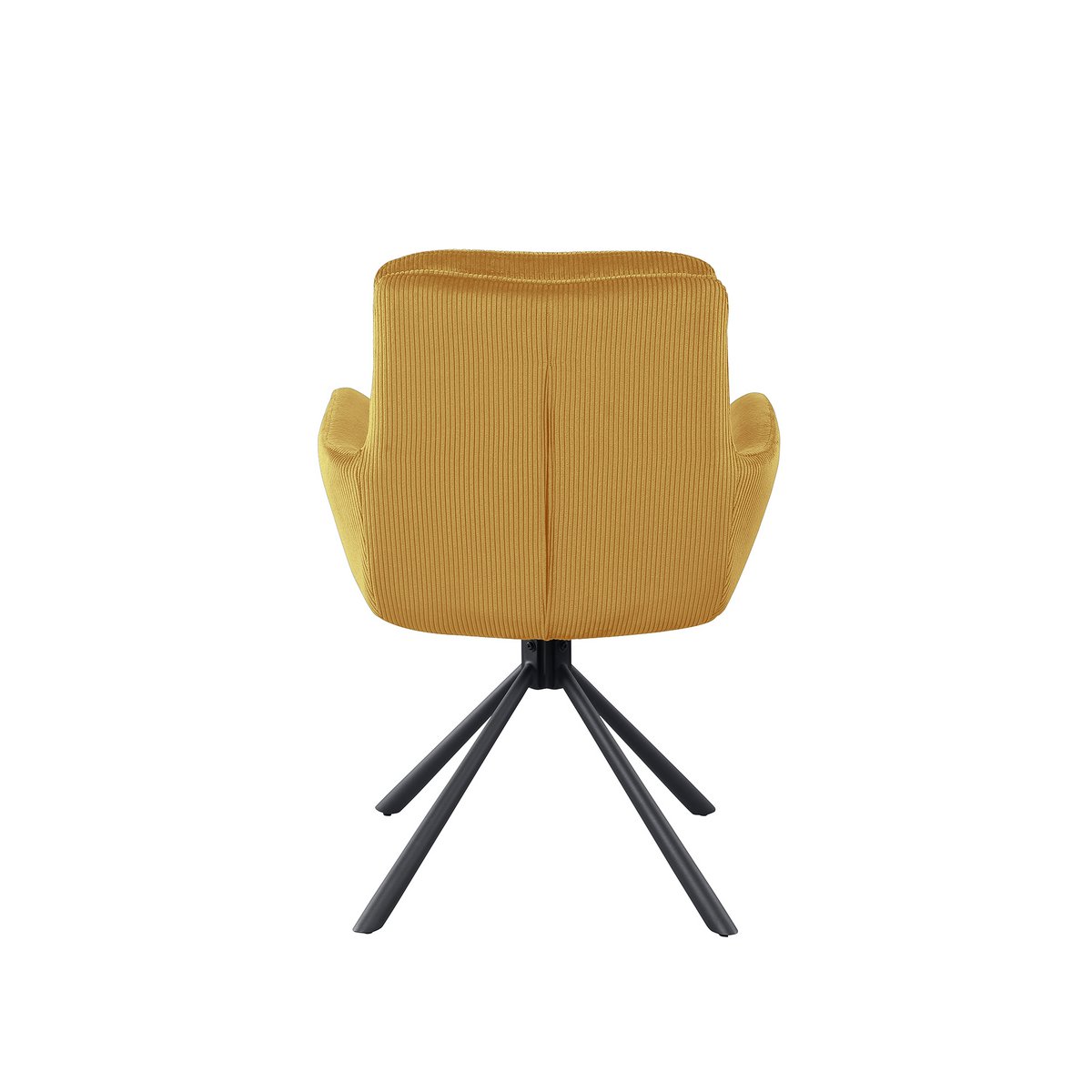 Armchair in corduroy look gold