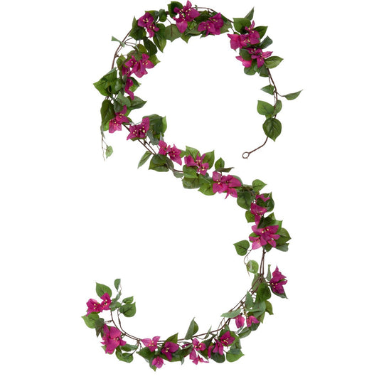 Künstliche Bougainvillea-Girlande – L180 cm – Dunkelrosa