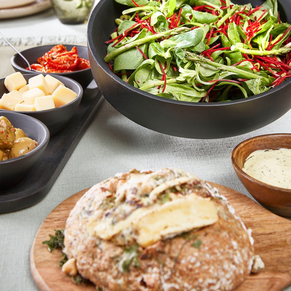 Tomar Schüsseln und Tablett – 200 ml – 100 % FSC Mangoholz – Schwarz