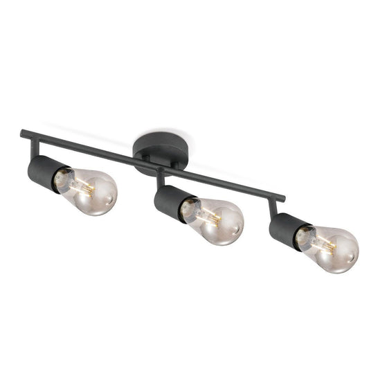 Home Sweet Home Aufbaustrahler Spy 3 - inkl. dimmbarer LED-Lampe - Schwarz