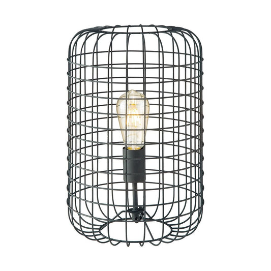 Home Sweet Home Tischlampe Netting – Schwarz – 26/26/40 cm – Nachttischlampe