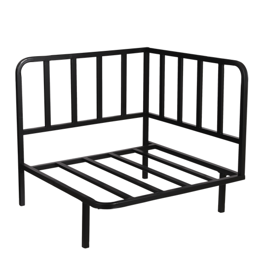 Celo Lounge Sofa Eckelement – L83 x B83 x H78 cm – Metall – Schwarz