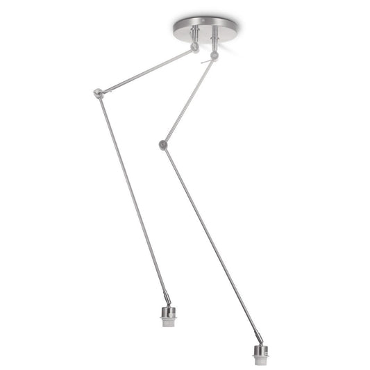 Home Sweet Home Pendelleuchte Shift 40/40/80 cm – Gebürsteter Stahl