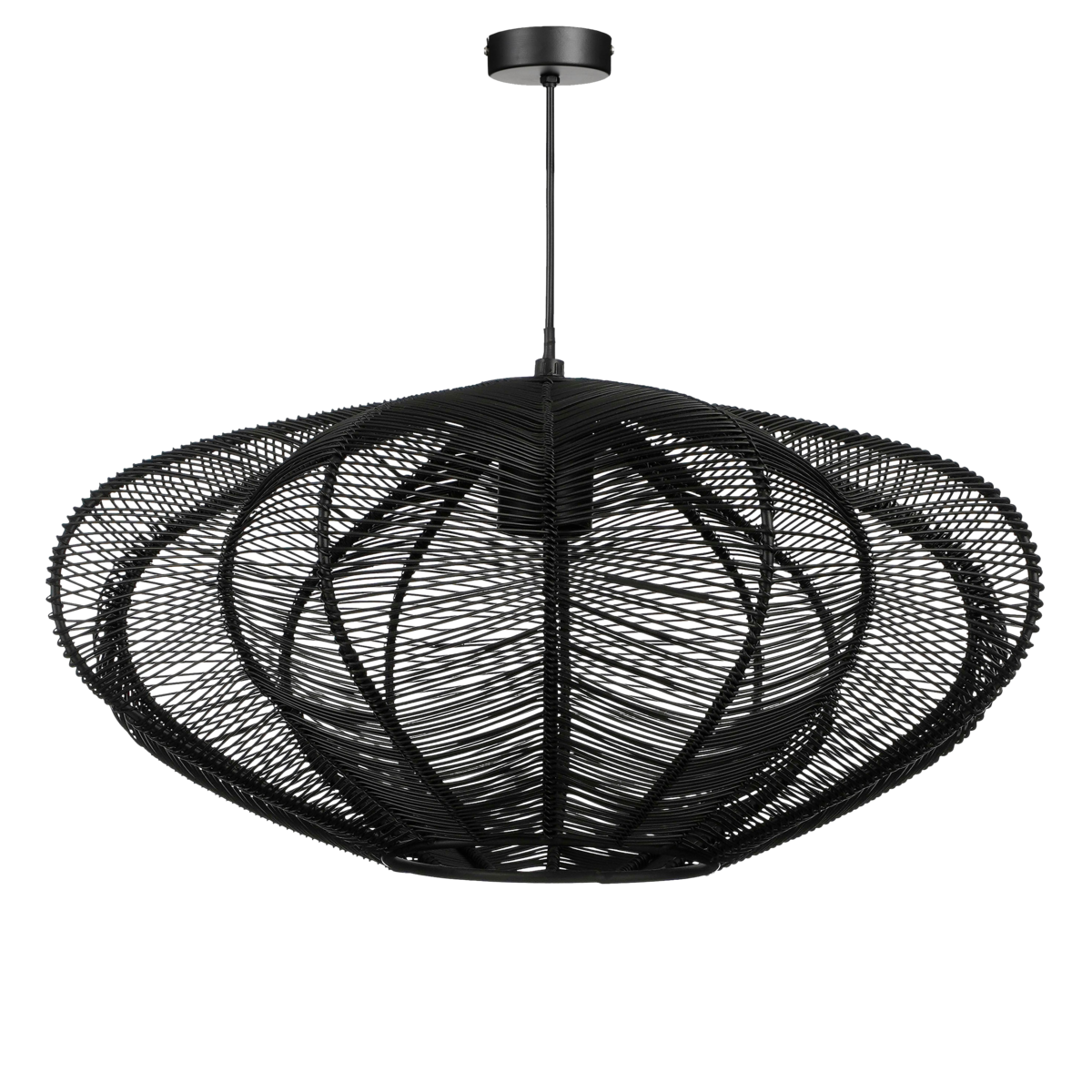 Kanti Hängelampe – H20 x Ø41 cm – Metall – Schwarz