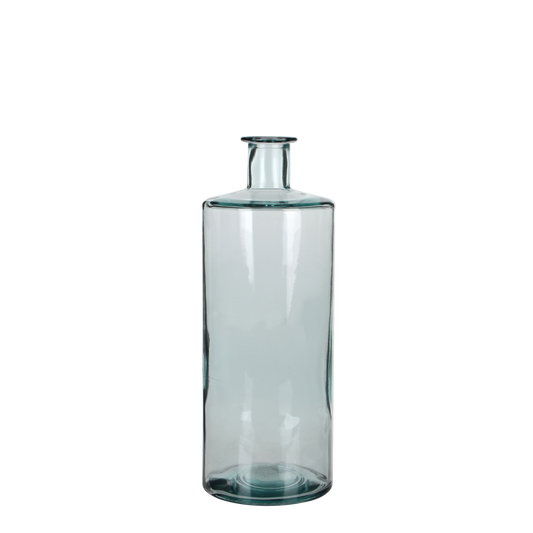 Guan Flaschenvase - H40 x Ø15 cm - Recyceltes Glas - Transparent