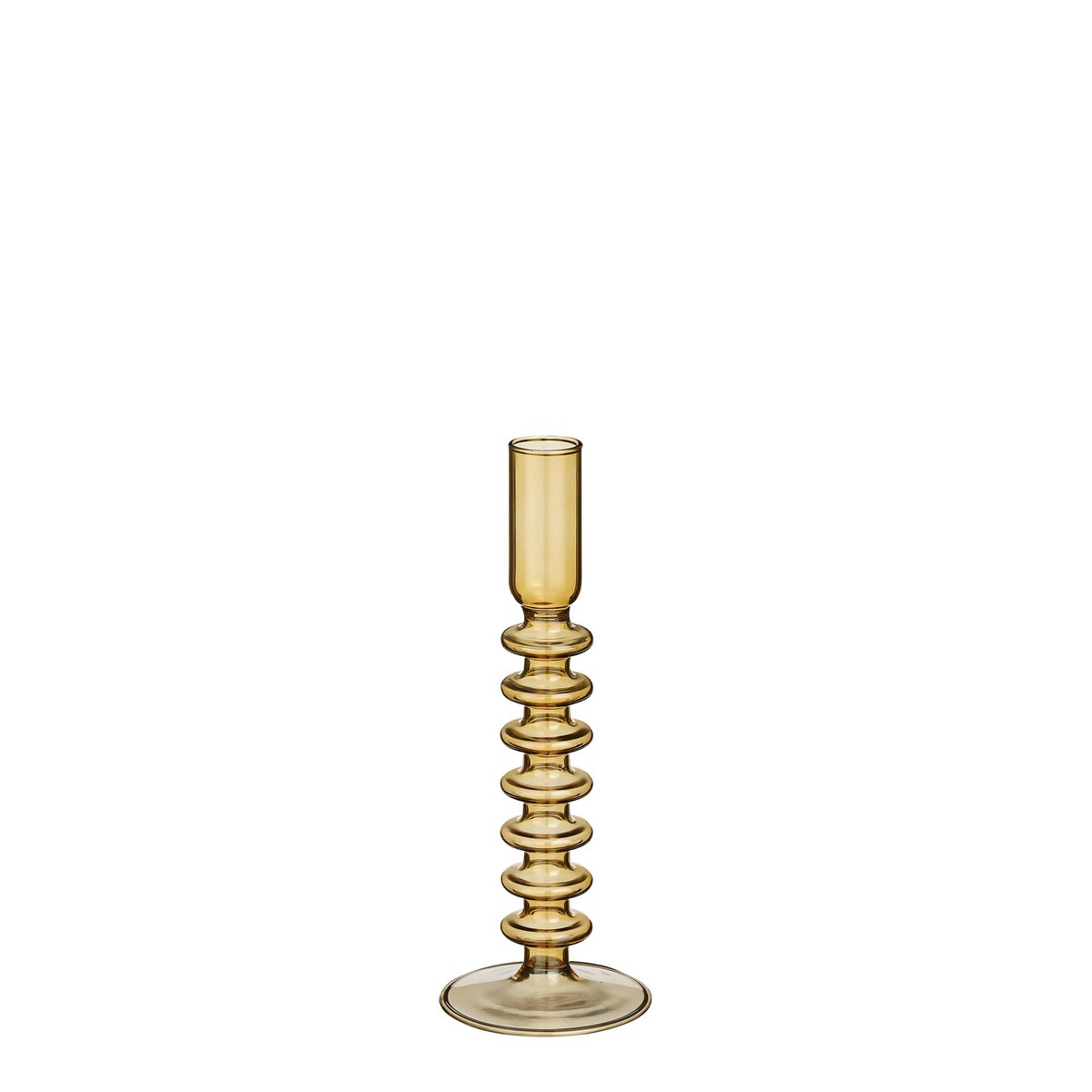 Agios Kerzenständer – H20 x Ø7,5 cm – Glas – Braun
