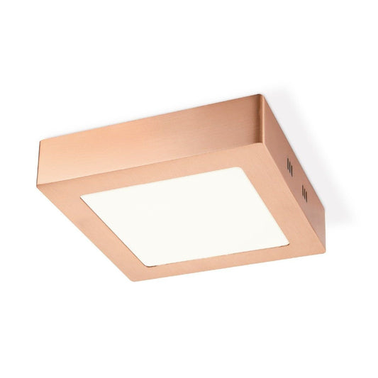 Home Sweet Home LED-Deckenleuchte Ska – Kupfer – Quadratisch 17/17/3,6 cm
