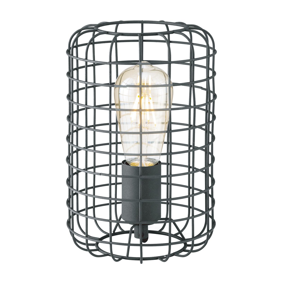 Home Sweet Home Tischlampe Netting – Schwarz – 16/16/25 cm – Nachttischlampe