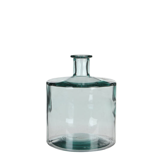 Guan Flaschenvase - H26 x Ø21 cm - Recyceltes Glas - Transparent