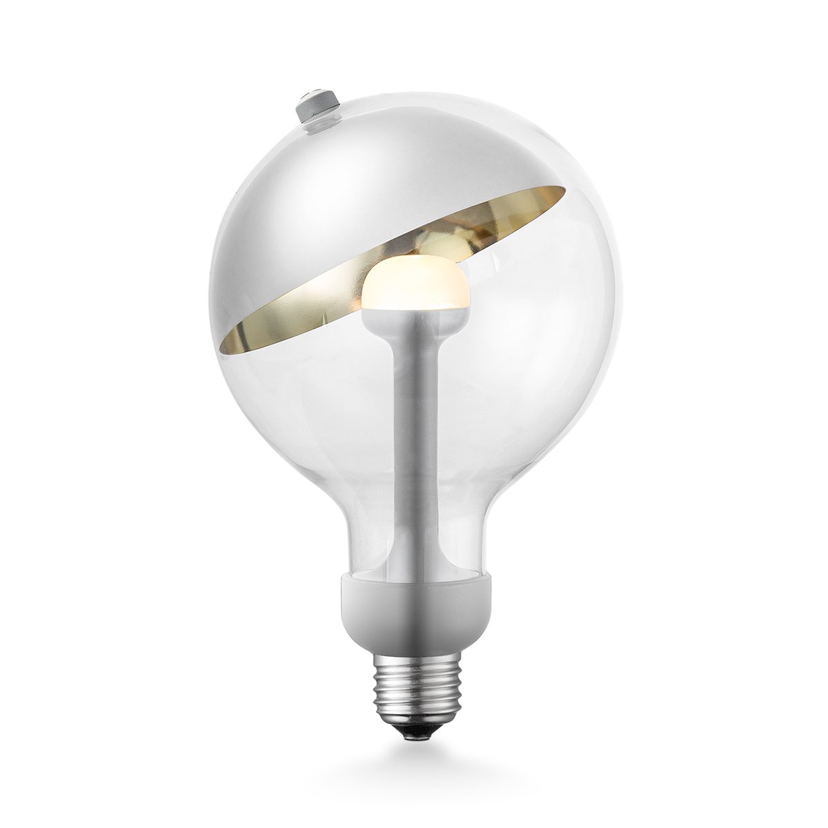 Home Sweet Home dimmbare LED-Lampe Kugel silber G120 E27 5W 400Lm