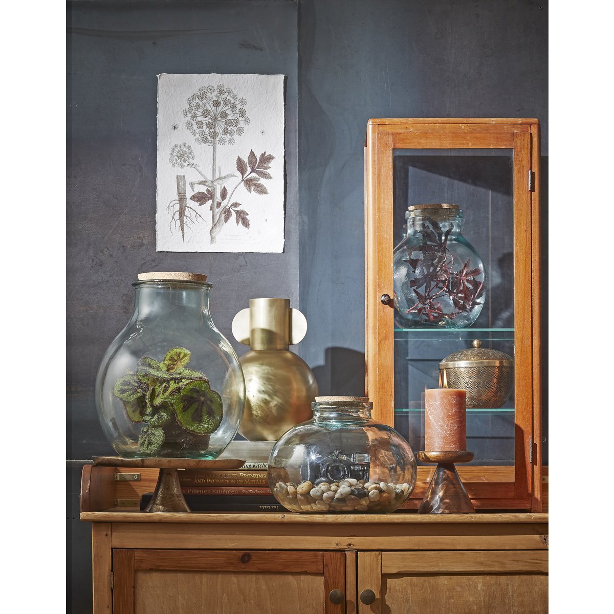 Olly Vase - H23 x Ø29 cm - Recyceltes Glas - Transparent