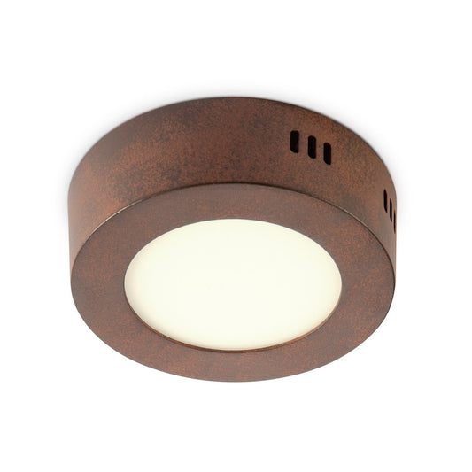 Home Sweet Home LED-Deckenleuchte Ska – Rost – rund 12/12/3,6 cm