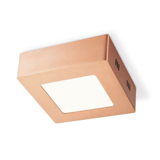 Home Sweet Home LED-Deckenleuchte Ska – Kupfer – Quadratisch 12/12/3,6 cm