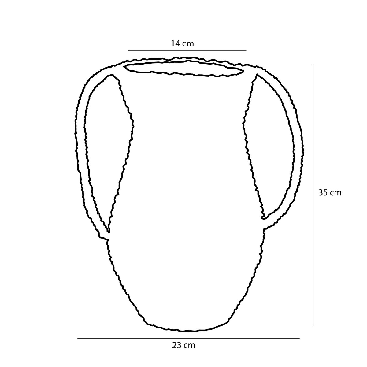 Cambridge Dekovase – H35 x Ø23 cm – Seegras – Grün