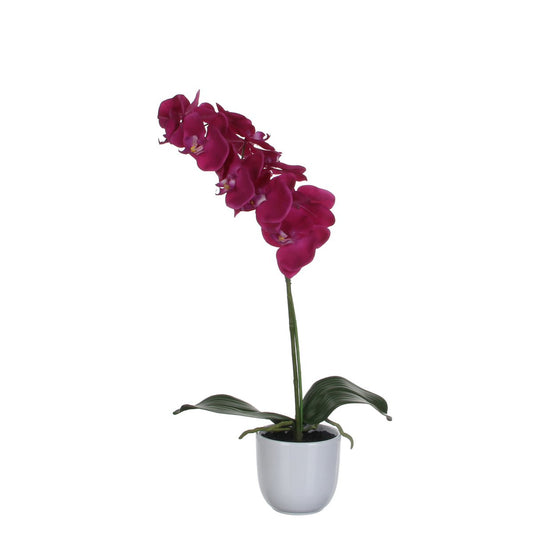 Künstliche Phalaenopsis-Pflanze im Blumentopf Tusca – H60 x Ø16 cm – Lila