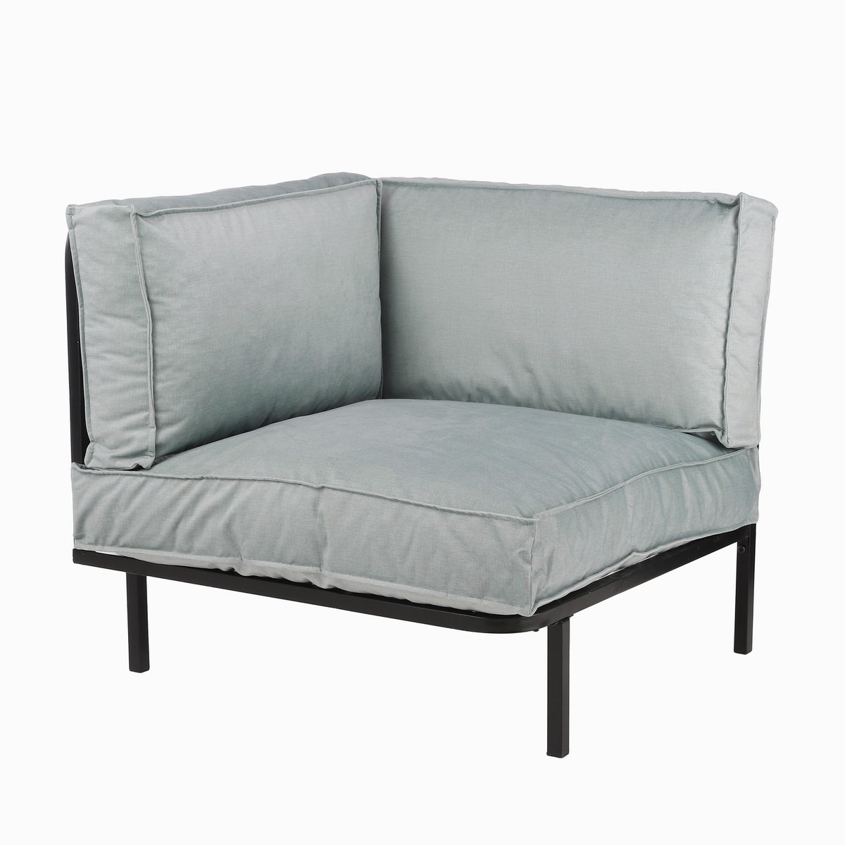 Celo Lounge Sofa Eckelement – L83 x B83 x H78 cm – Metall – Schwarz
