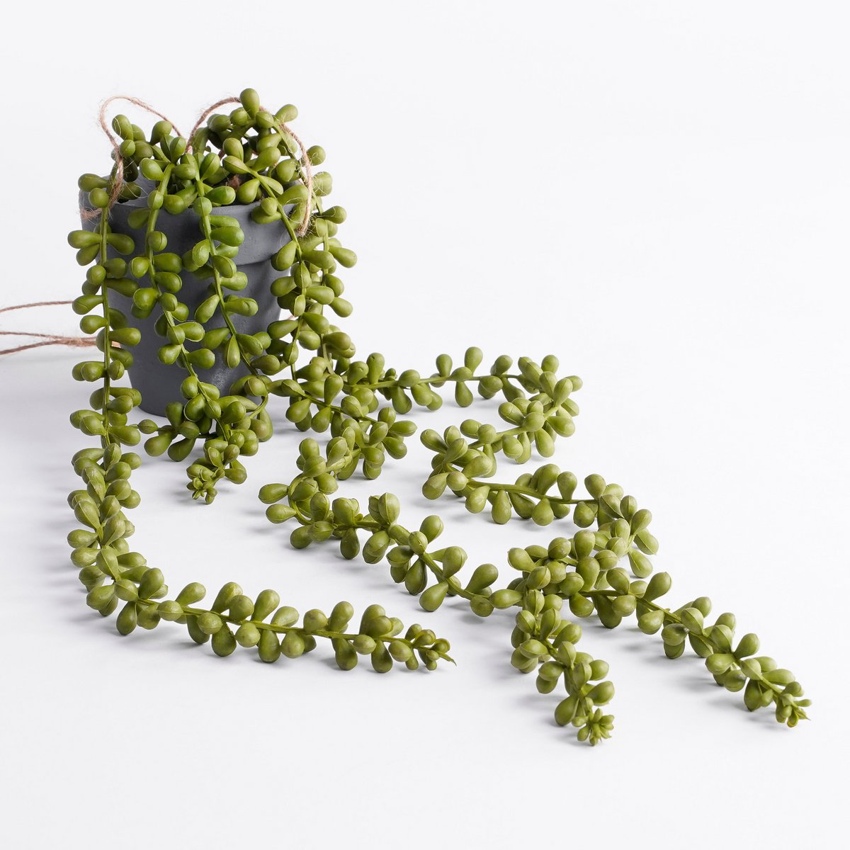Senecio Künstliche Hängepflanze – H56 x Ø9 cm – Grün